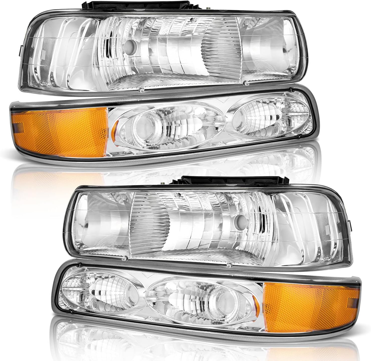 Conjunto de faros delanteros para Chevy Silverado 1500 2500 99-02 para Silverado 1500HD 2500HD 3500HD para 00-06 Tahoe Suburban 1500 2500 Faro +