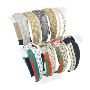 Bigfety Soporte para diadema, soporte organizador de diadema acrílica, almacenamiento de accesorios para el cabello (2 niveles y 2 paneles) Bigfety Soporte para diadema, soporte organizador de diadema acrílica, almacenamiento de accesorios para el cabello (2 niveles y 2 paneles)