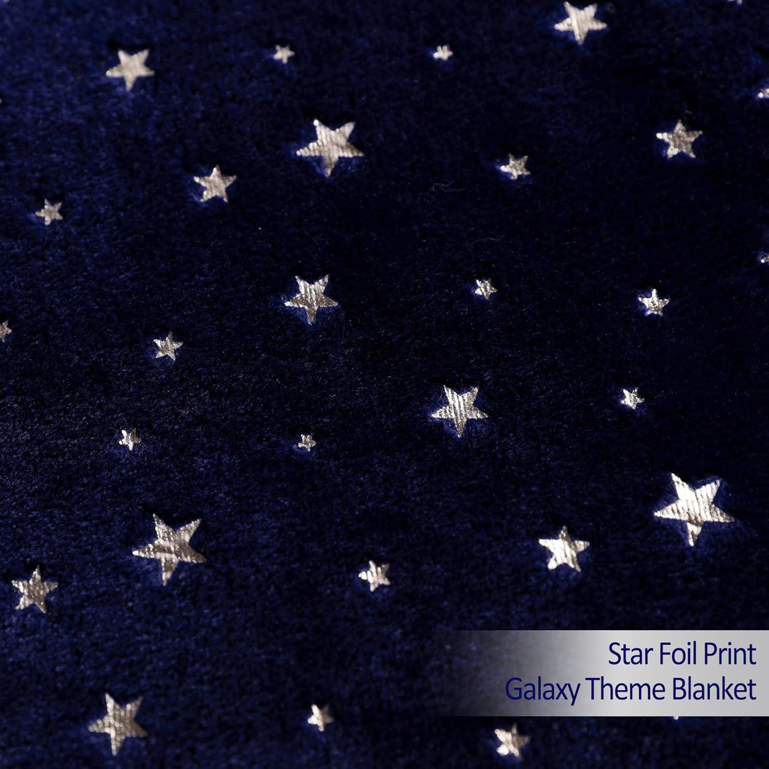 Stellhome Manta azul marino, ultra suave, gruesa, de franela con estampado de estrellas, manta de cama de forro polar para sofá, tamaño individual