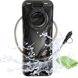 J.CARP Depósito de agua a prueba de fugas de 2 litros, bolsa de agua de repuesto para ciclismo, senderismo, camping, caza, correr, color negro J.CARP Depósito de agua a prueba de fugas de 2 litros, bolsa de agua de repuesto para ciclismo, senderismo, camping, caza, correr, color negro