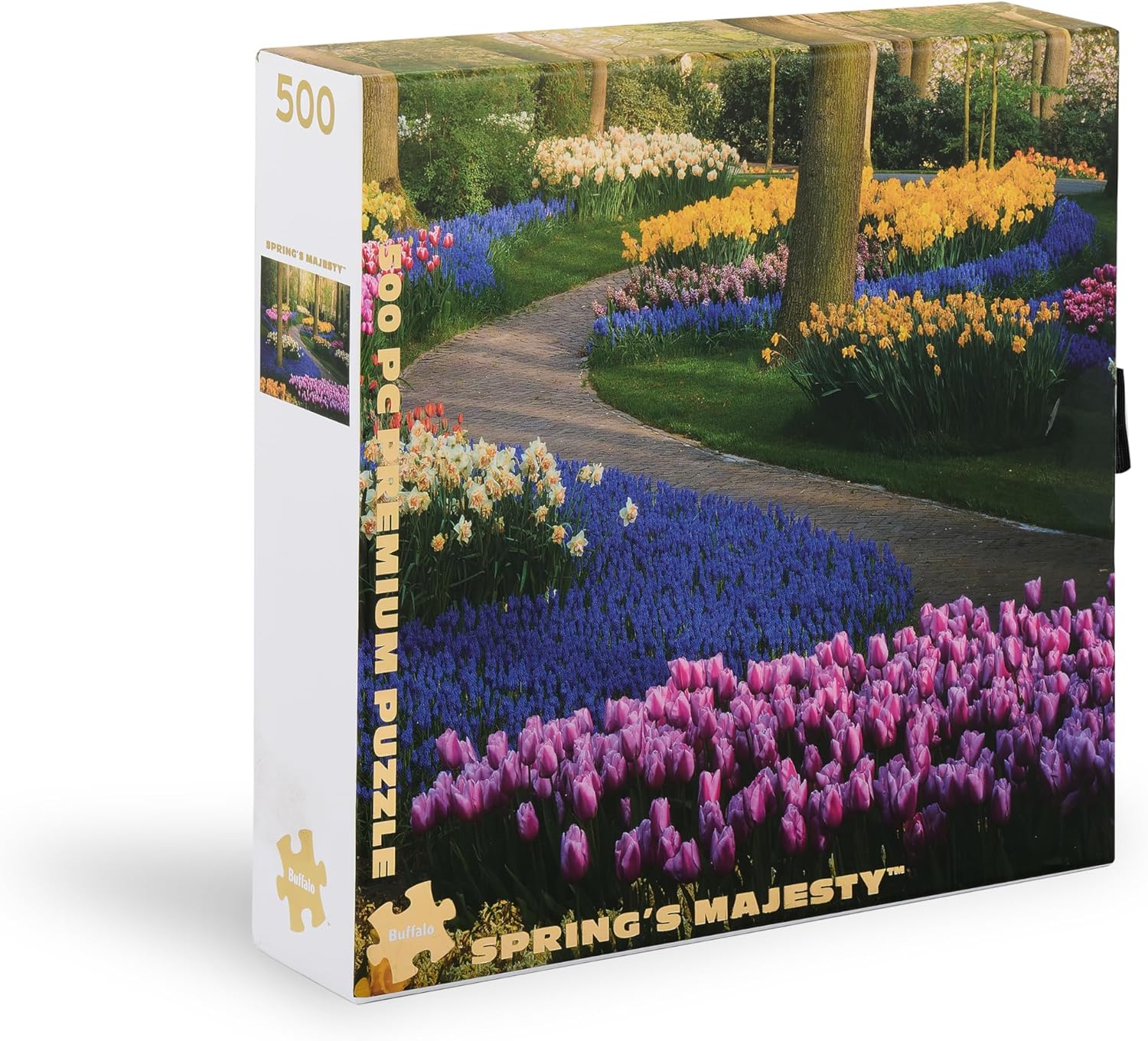 Buffalo Games – Oro – Spring Majesty – Rompecabezas de 500 piezas para adultos – Rompecabezas desafiante perfecto para noches de juego – 500 piezas