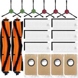 Accesorios de repuesto para Ionvac SmartClean V4 – Kit de piezas de repuesto para aspiradora robot de vaciado, 2 cepillos de rodillo principal, 6 Accesorios de repuesto para Ionvac SmartClean V4 – Kit de piezas de repuesto para aspiradora robot de vaciado, 2 cepillos de rodillo principal, 6