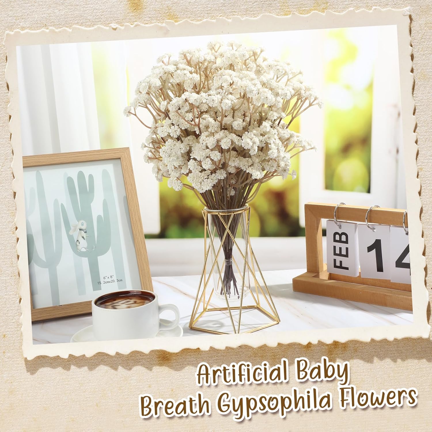 50 piezas de plástico artificial Gypsophila – Espray de flores blancas para ramos de boda, centros de mesa, arreglos florales para el día de San