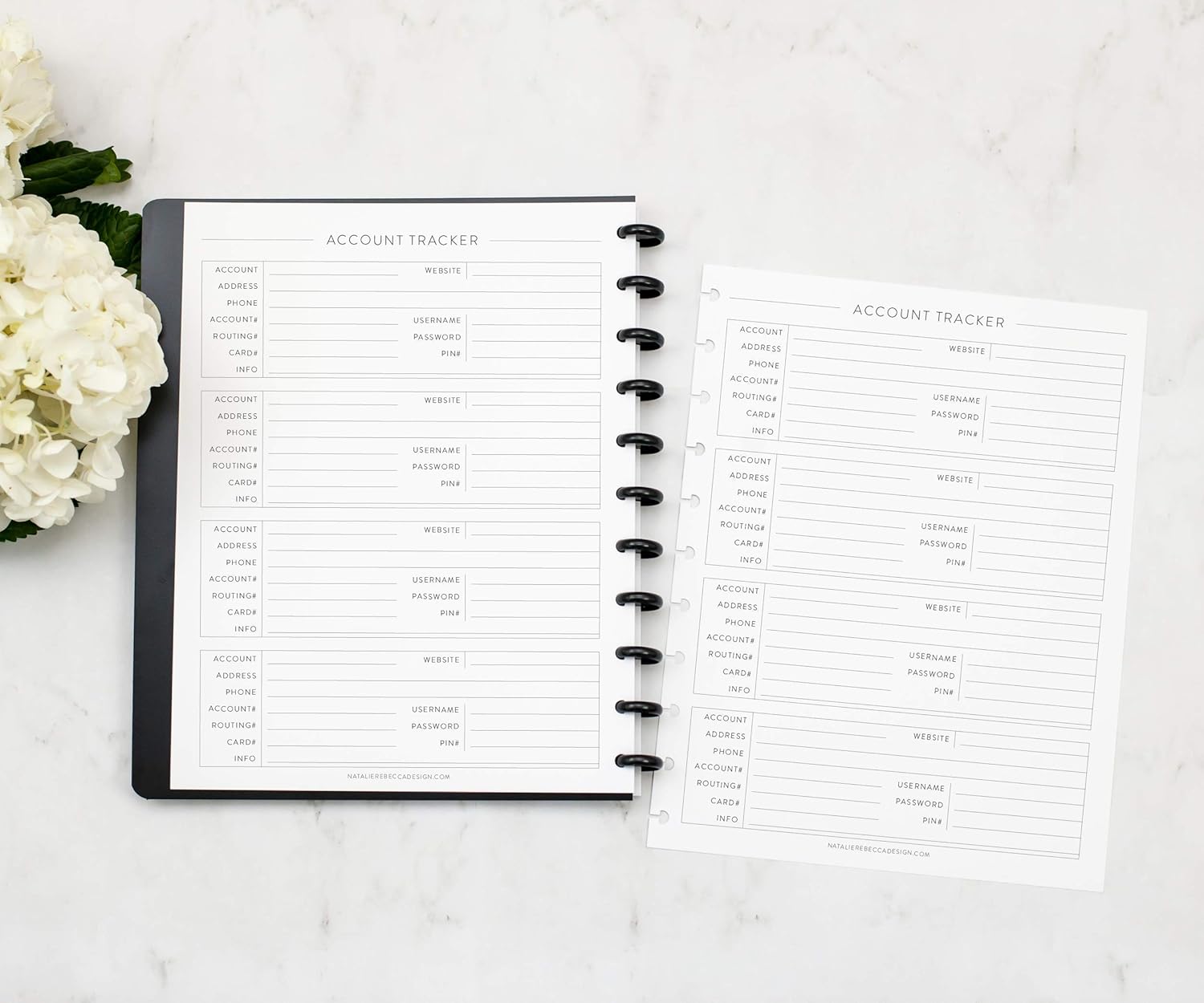 BetterNote Finance Plan Refill for Discbound Notebooks, Bill, Account, Expense, Budget, Fits Levenger Circa, The Happy Planner, Arc Systems, TUL,