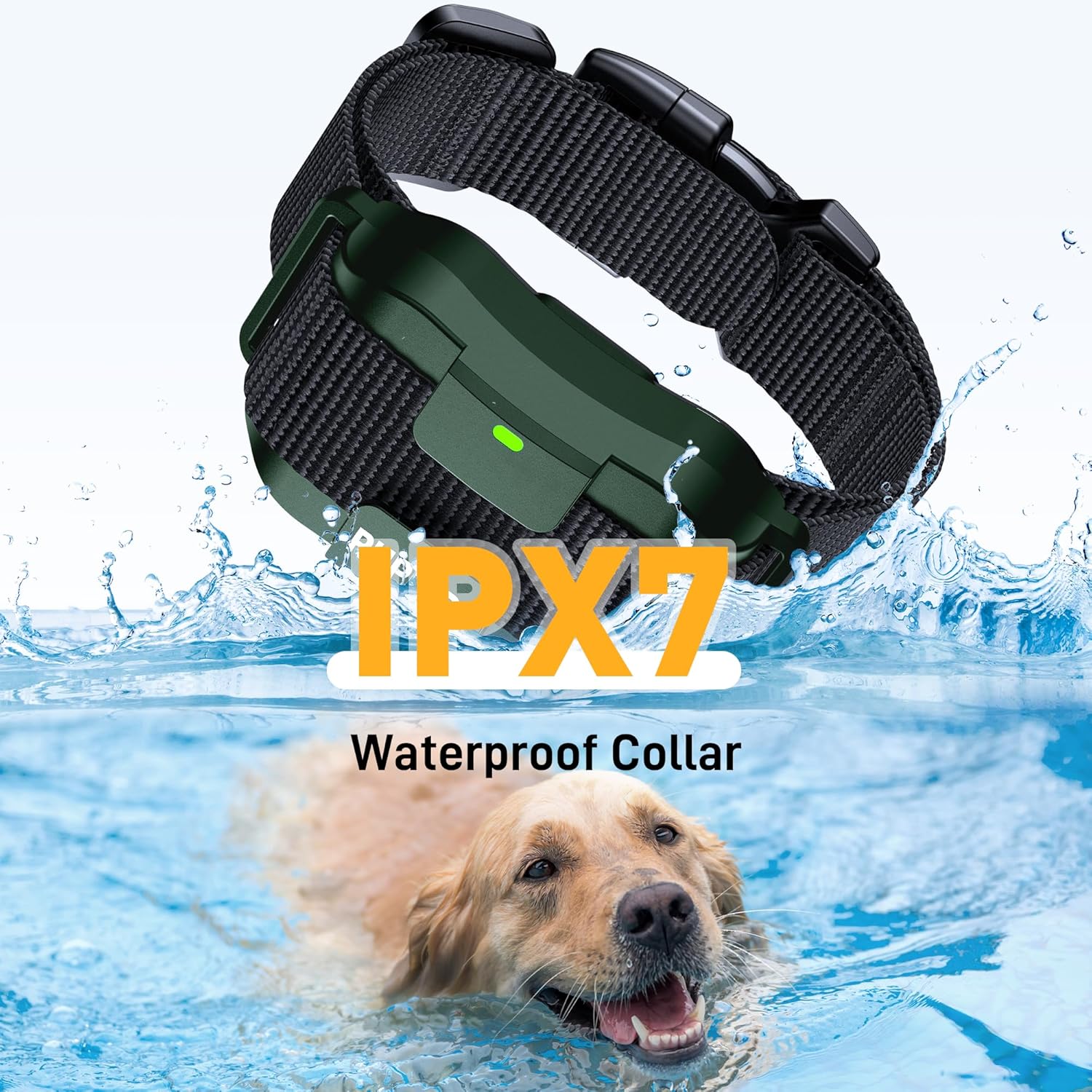 Collar de choque para perros con control remoto, paquete de 2  Collar de entrenamiento de perro de 4000 pies, 108 niveles, collar electrónico con 3