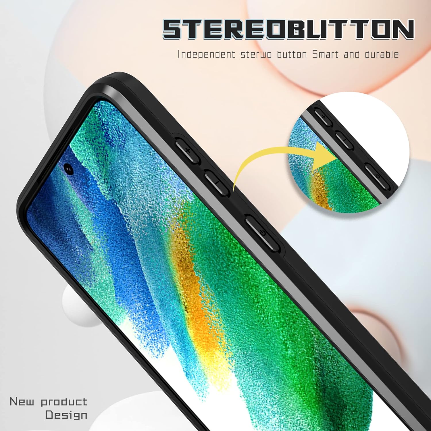 Asuwish Funda de teléfono para Samsung Galaxy S21 FE 5G con protector de pantalla de vidrio templado y soporte delgado, accesorios móviles híbridos