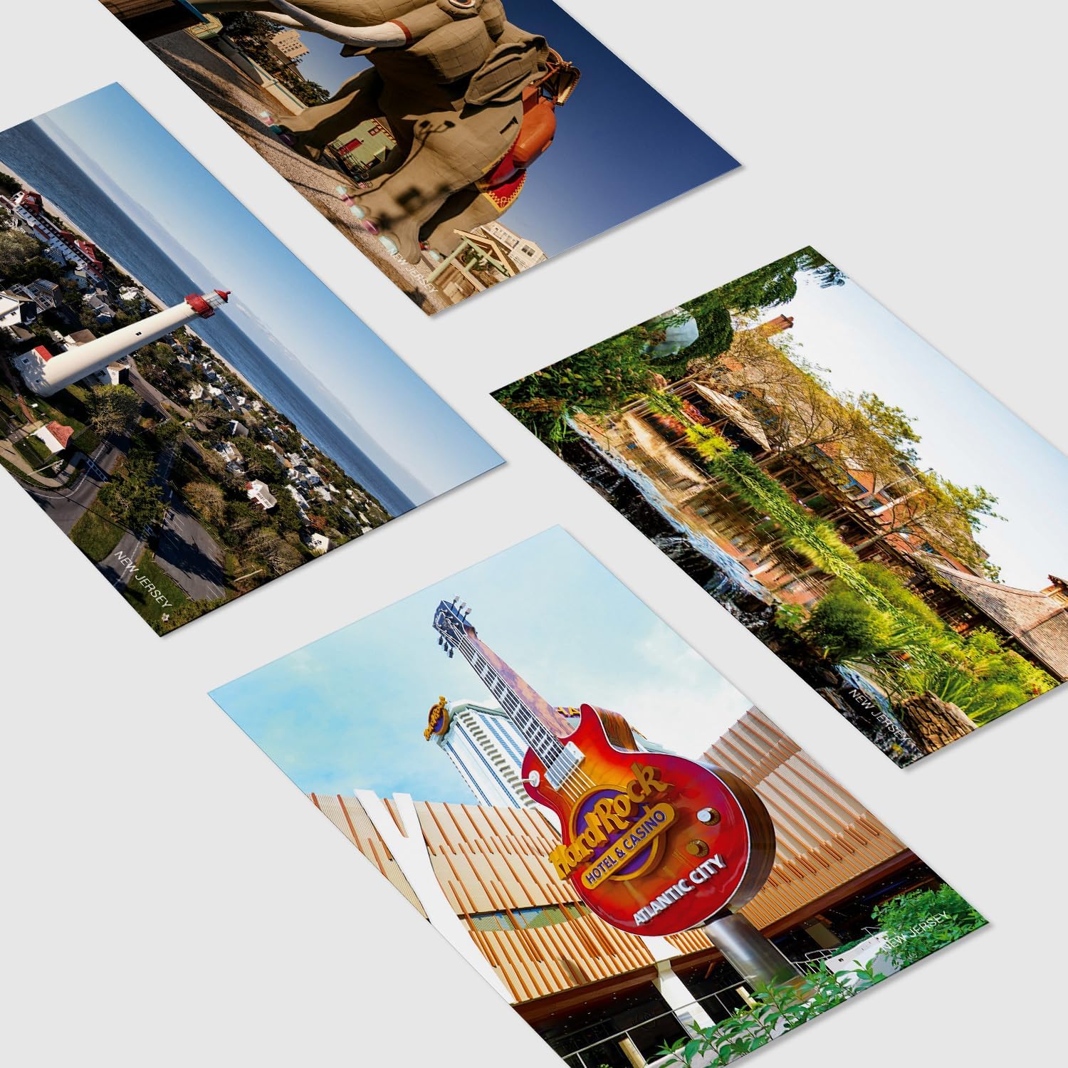 Paquete de 20 postales de paisaje vintage de Estados Unidos de Nueva Jersey, postales de todo el mundo, tarjetas de felicitación para viajes del
