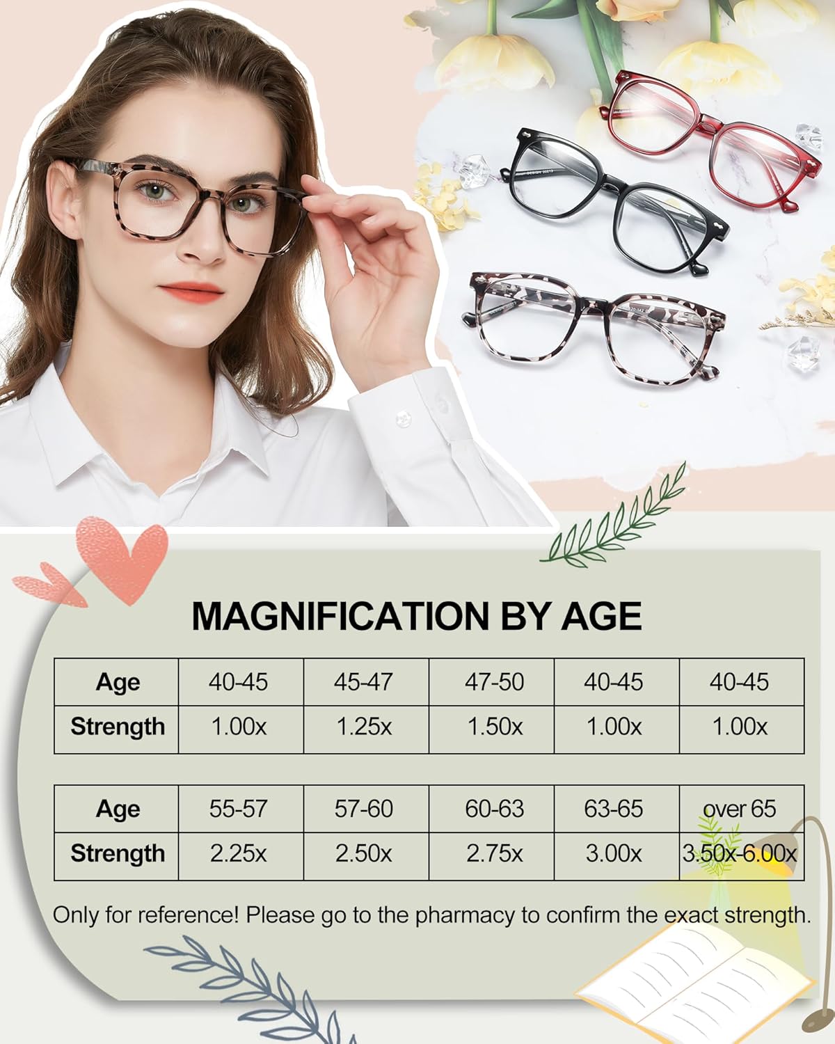 MARE AZZURO Gafas de lectura de gran tamaño para mujer, lectores cuadrados grandes 1.0 1.25 1.5 1.75 2.0 2.25 2.5 2.75 3.0 3.5 4.0 5.0 6.0