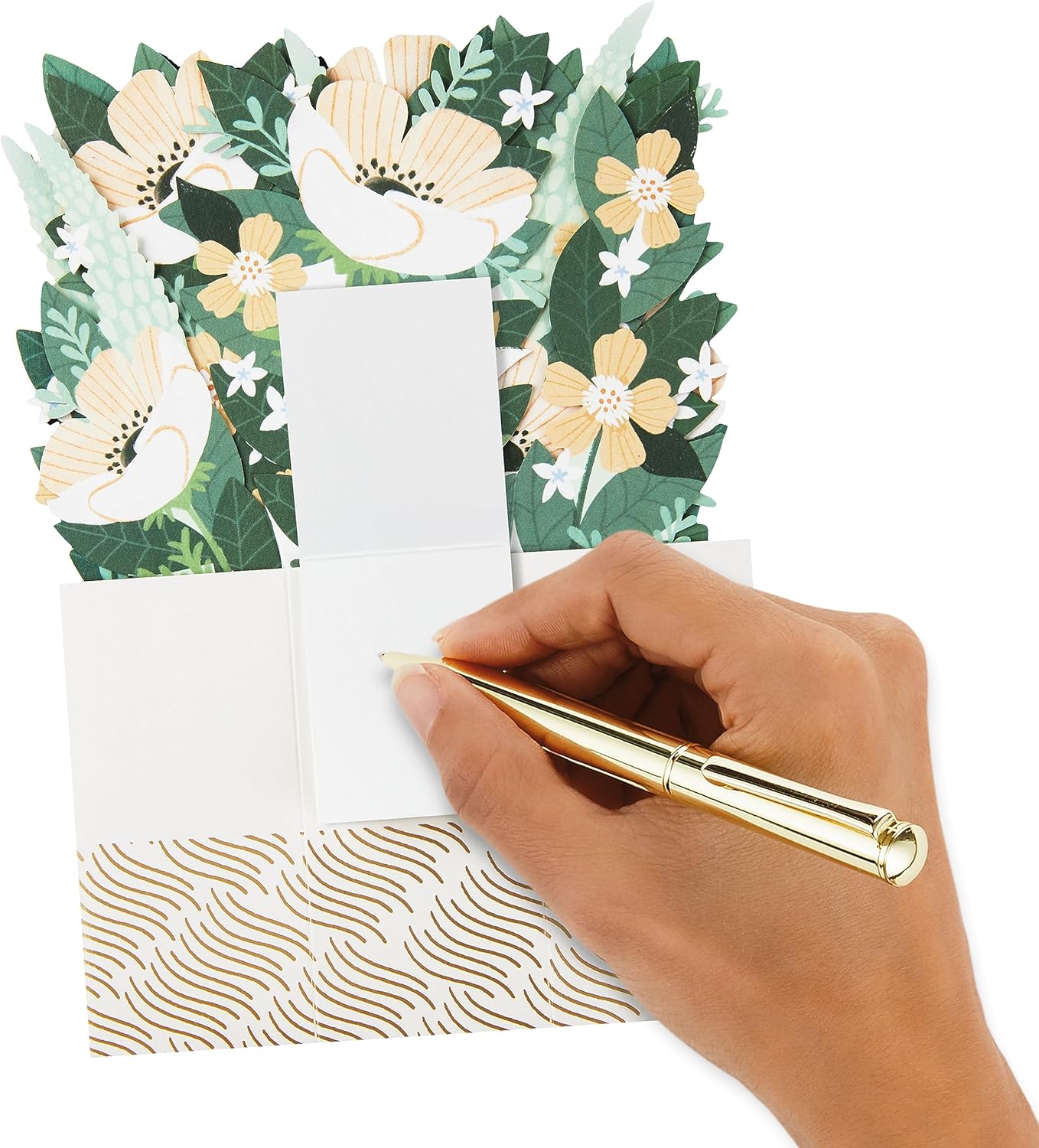 Hallmark Paper Wonder Thinking of You, tarjeta desplegable para todas las ocasiones (ramo de lirios de la paz)