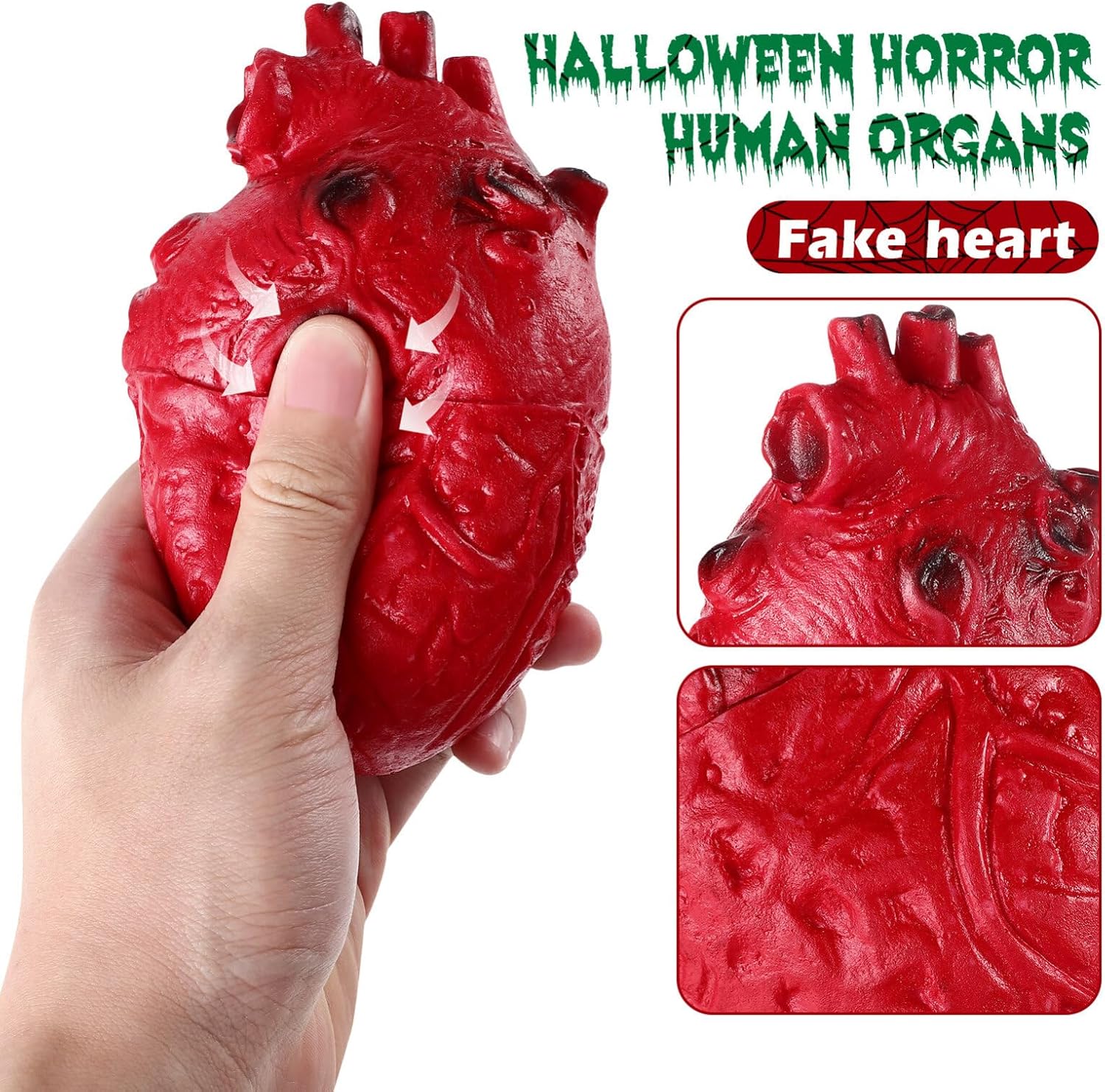 SEWACC Tiras de luz LED de corazón para Halloween, tiras de luz LED, suministros de fiesta para niños, decoración de fiesta de zombi, sangre azul,
