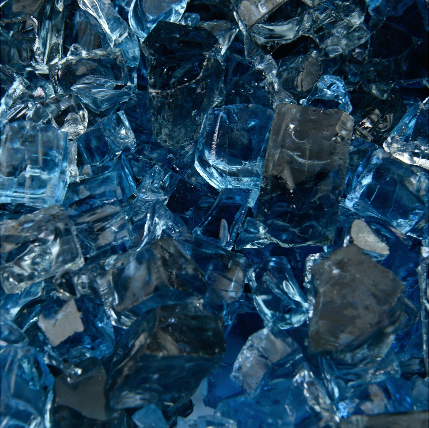 Kenai Blue – Mezcla de vidrio de fuego para fogatas o chimeneas de interior y exterior  10 libras  12 pulgada