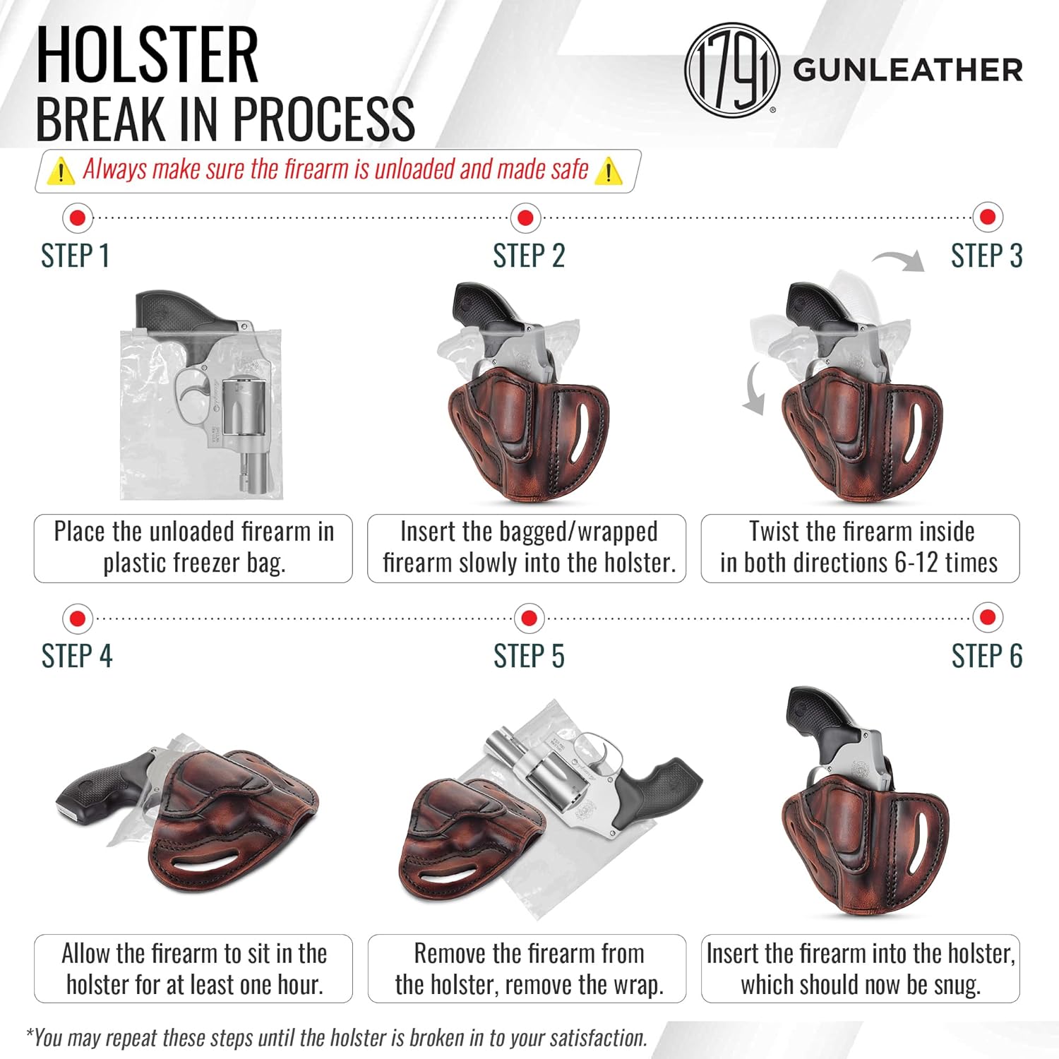 1791 GUNLEATHER Funda para juez de Taurus, funda de cuero para romper el pulgar se adapta a Taurus Judge Public Defender y SW Governor. Funda de