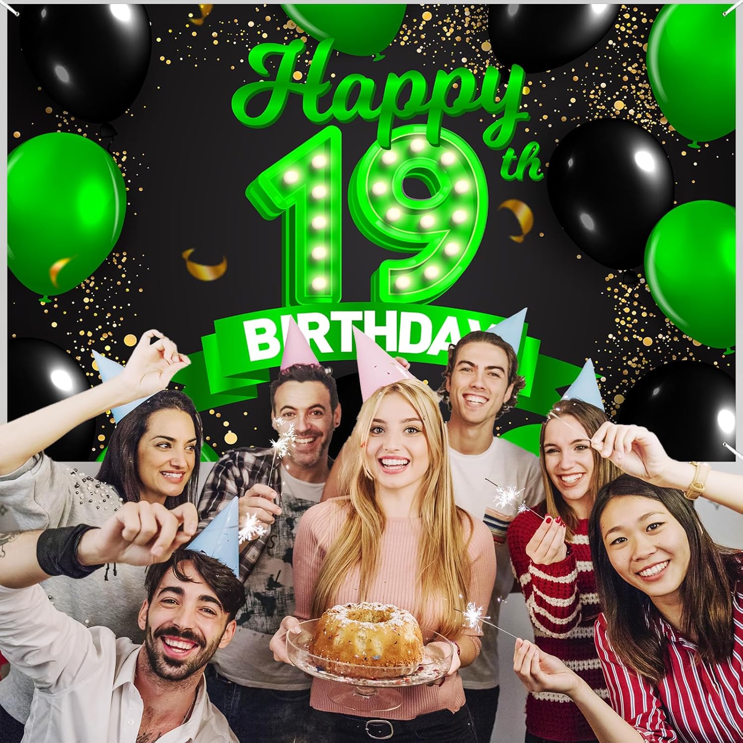 Cartel de feliz cumpleaños GLight-Bn-19
