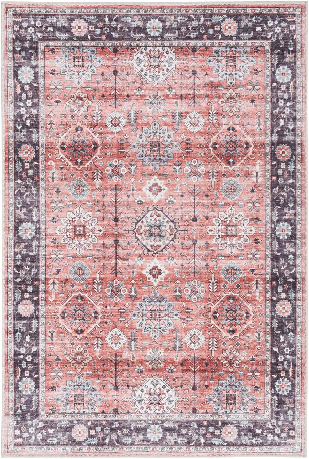 Nourison Fulton Medallion – Alfombra de 2 x 3 pies, fácil de limpiar, no se desprende, para dormitorio, sala de estar, comedor y cocina (2 x 3)