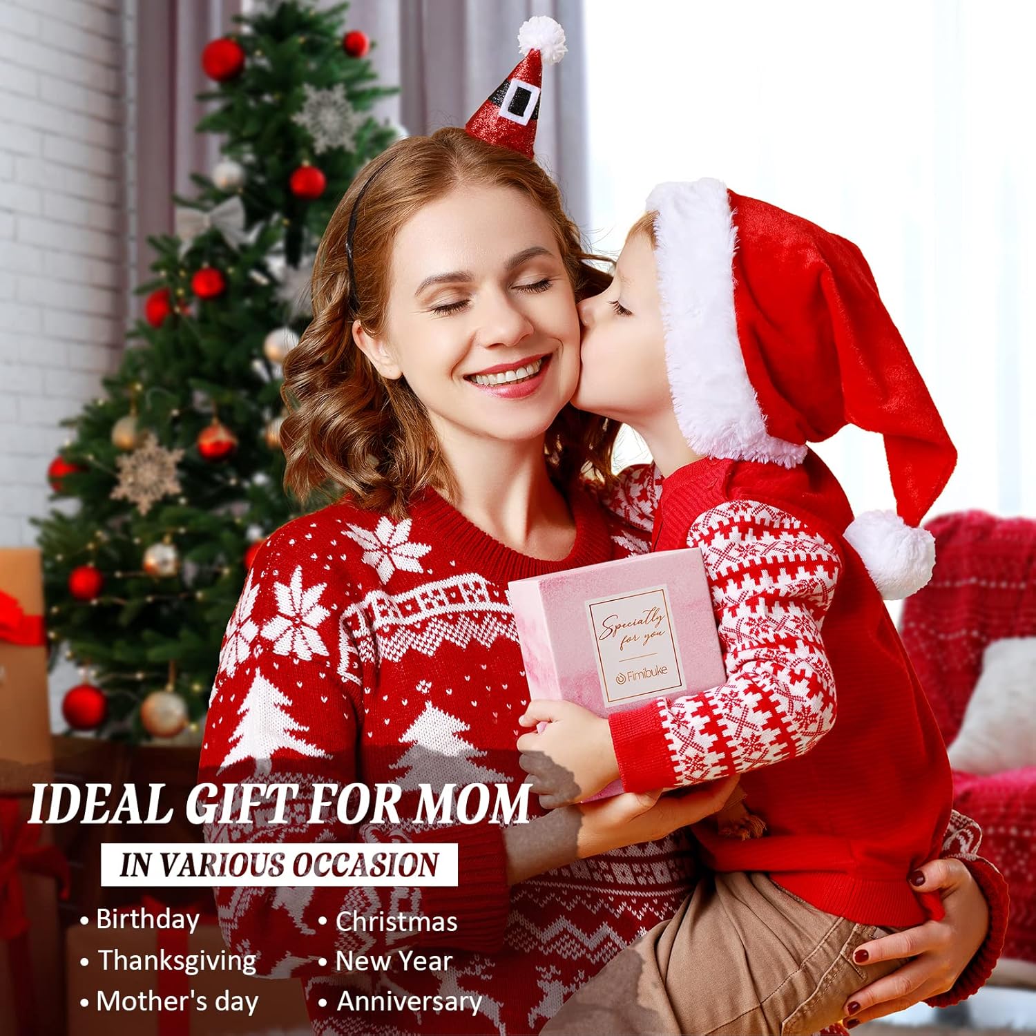 Fimibuke Regalos para mamá de parte de hija, hijo, niños, vaso de vino de 12 onzas, regalos de cumpleaños para mamá, ella, madre, suegra, esposa,
