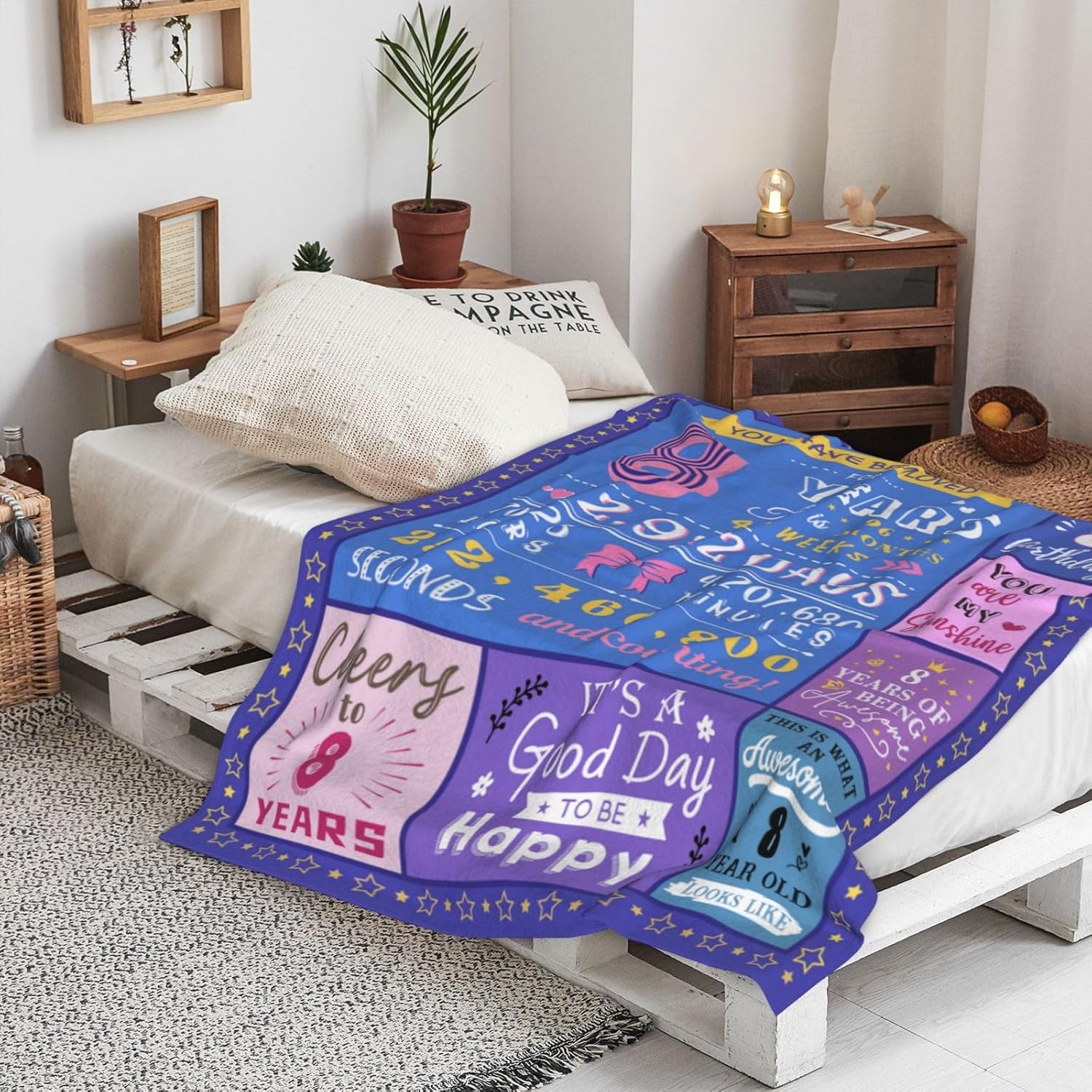 Paihvcn Regalo de cumpleaños para niña de 8 años, decoraciones de cumpleaños 8 para niñas, regalos de cumpleaños para niñas de 8 años, regalo de