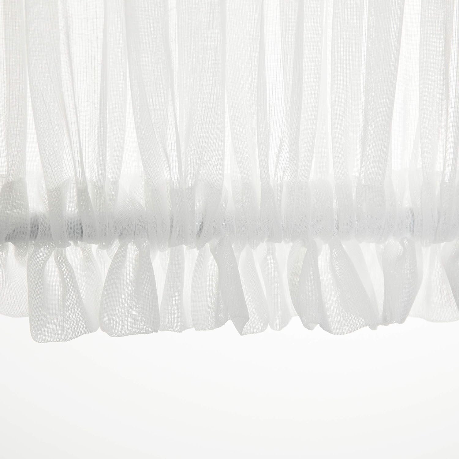 Aquazolax – Cortinas de puerta francesas a rayas blancas transparentes para puertas de cristal de patio, ventanas