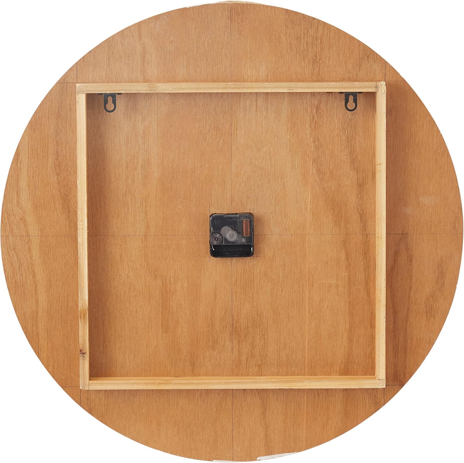 Deco 79 Reloj de pared con brújula de madera con detalles de cuerda, 24 x 2 x 24 pulgadas, azul