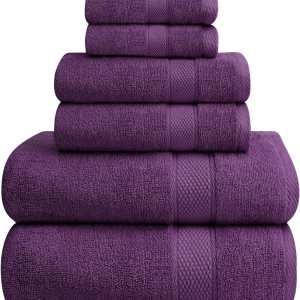 Oakias Juego de toallas de 6 piezas, 21.16 ozm, 2 toallas de baño, 2 toallas de mano y 2 toallas faciales, juego de toallas de baño altamente Oakias Juego de toallas de 6 piezas, 21.16 ozm, 2 toallas de baño, 2 toallas de mano y 2 toallas faciales, juego de toallas de baño altamente