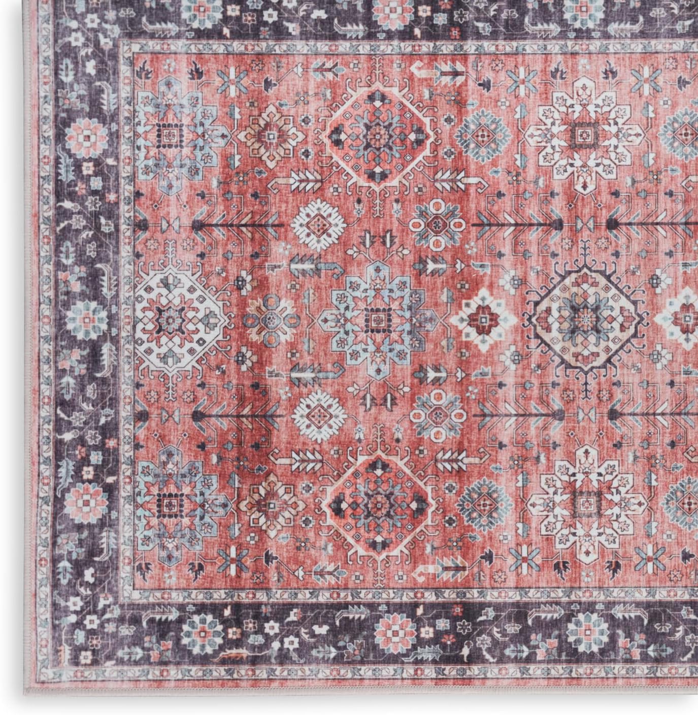 Nourison Fulton Medallion – Alfombra de 2 x 3 pies, fácil de limpiar, no se desprende, para dormitorio, sala de estar, comedor y cocina (2 x 3)