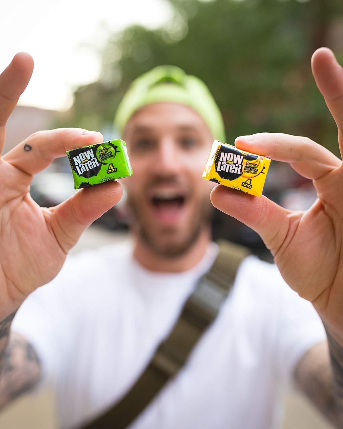 Now & Later Original Taffy Chews Candy, piña, 0.93 onzas (paquete de 24)