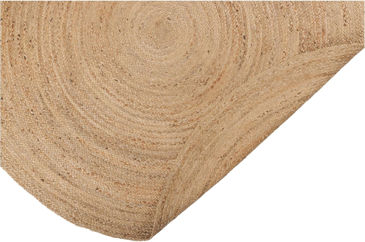 REDEARTH Alfombra redonda tejida a mano trenzada 100 % yute natural, hecha a mano, reversible, bohemio, yute para dormitorio, cocina, sala de estar,