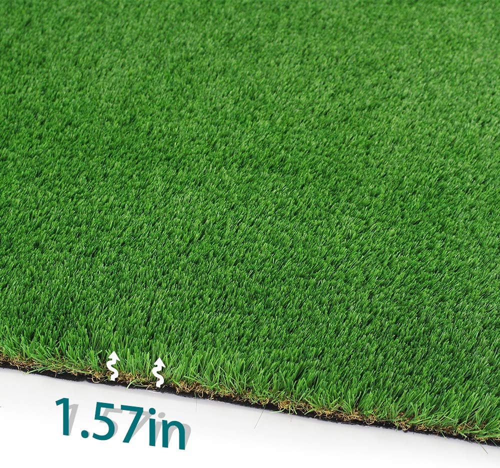 Alfombra de césped artificial para césped artificial de 1 x 1 pies, 1.57 pulgadas, para interior y exterior, jardín, césped, paisaje, césped