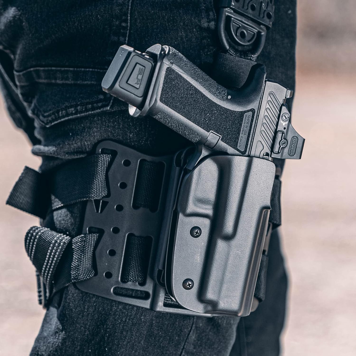 Funda FN FNX-45 OWB  Fabricado en Estados Unidos  Se adapta a FN FNX 45, funda clásica OWB por Blade-Tech Holsters, cintura exterior abierta (mano