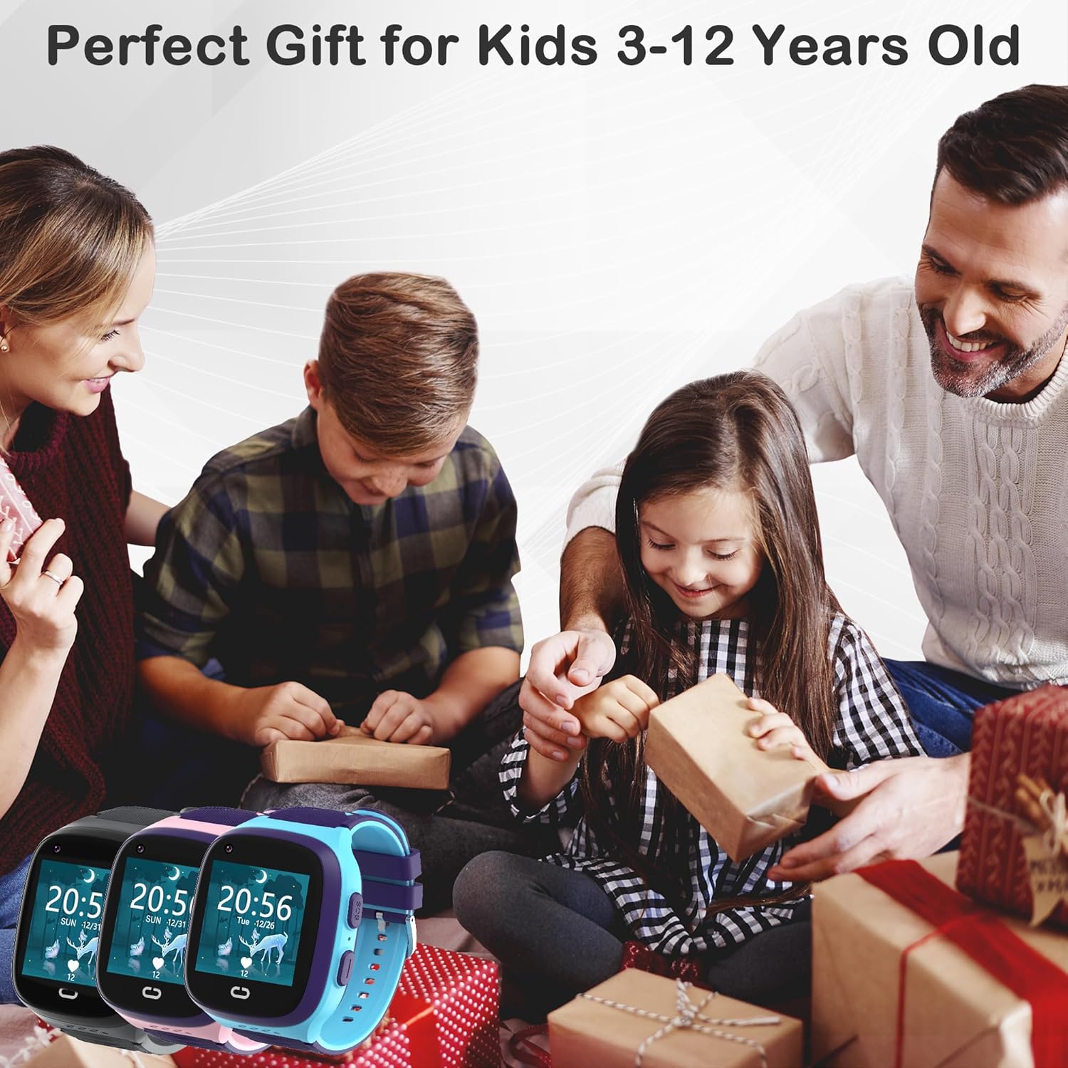 Reloj inteligente para niños, relojes inteligentes para niños y niñas con pantalla táctil HD de 16 juegos, reproductor de música, cámara, reloj