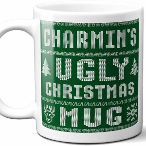 Charmin Name Christmas Gift. Personalized Ugly Christmas Sweater Coffee Mug. Funny Custom Xmas Gift, Stocking Stuffer For Friends, Coworkers And Charmin Name Christmas Gift. Personalized Ugly Christmas Sweater Coffee Mug. Funny Custom Xmas Gift, Stocking Stuffer For Friends, Coworkers And