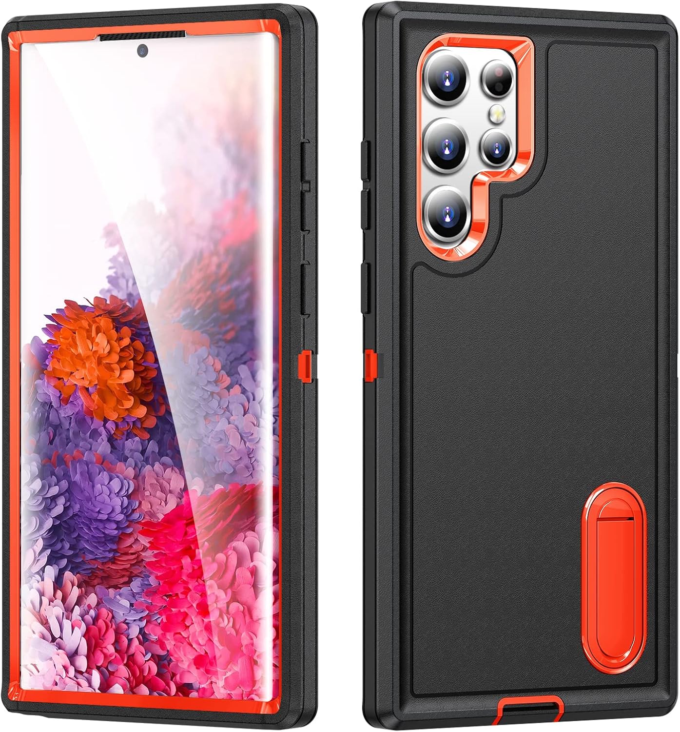 IDweel Funda para Galaxy S22 Ultra con soporte integrado, protección de alta resistencia, a prueba de golpes, antiarañazos, ajuste delgado, funda