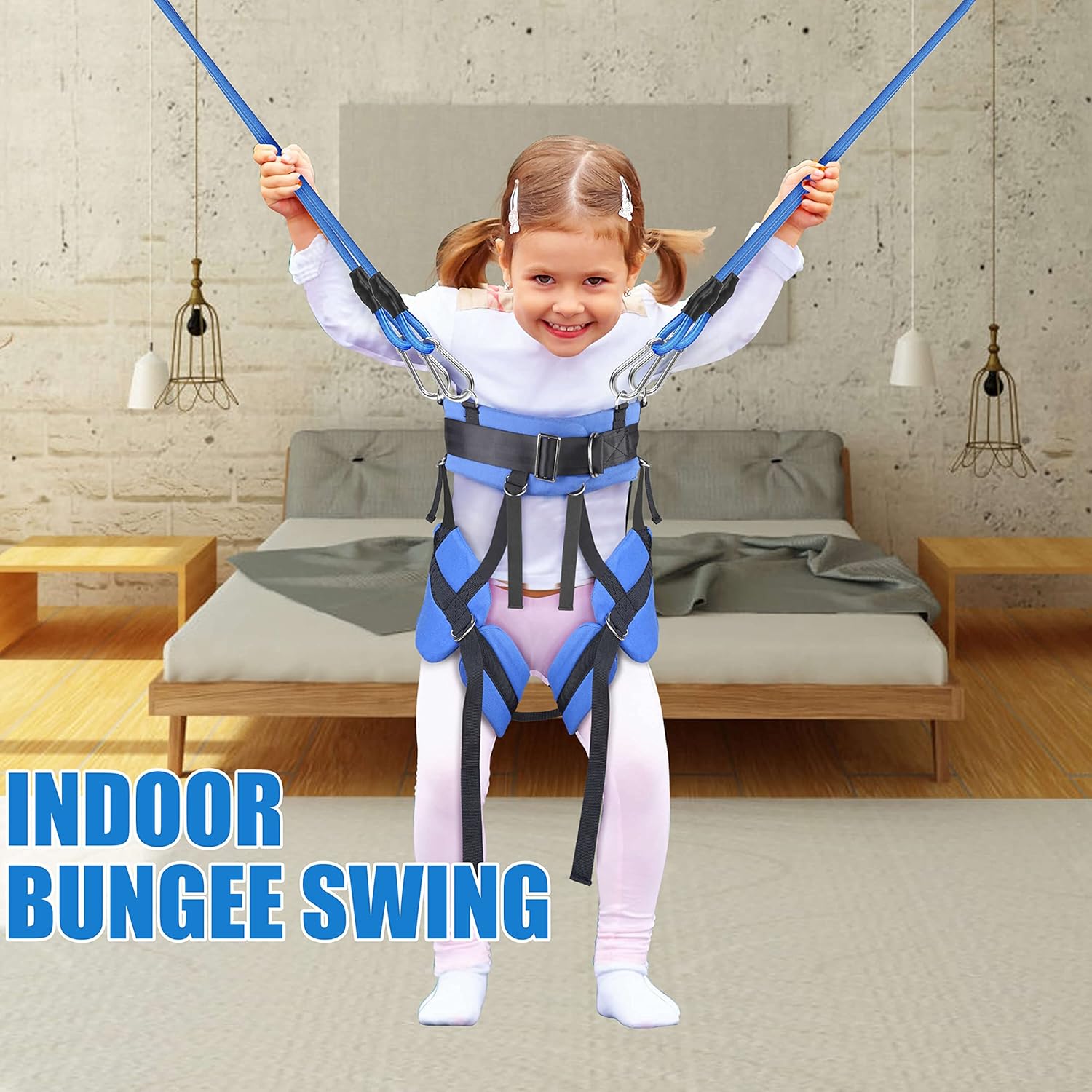 Juego de puentes elásticos para niños, para saltar en interiores para fitness y actividades para niños a partir de 10 años, juego de patio de juegos