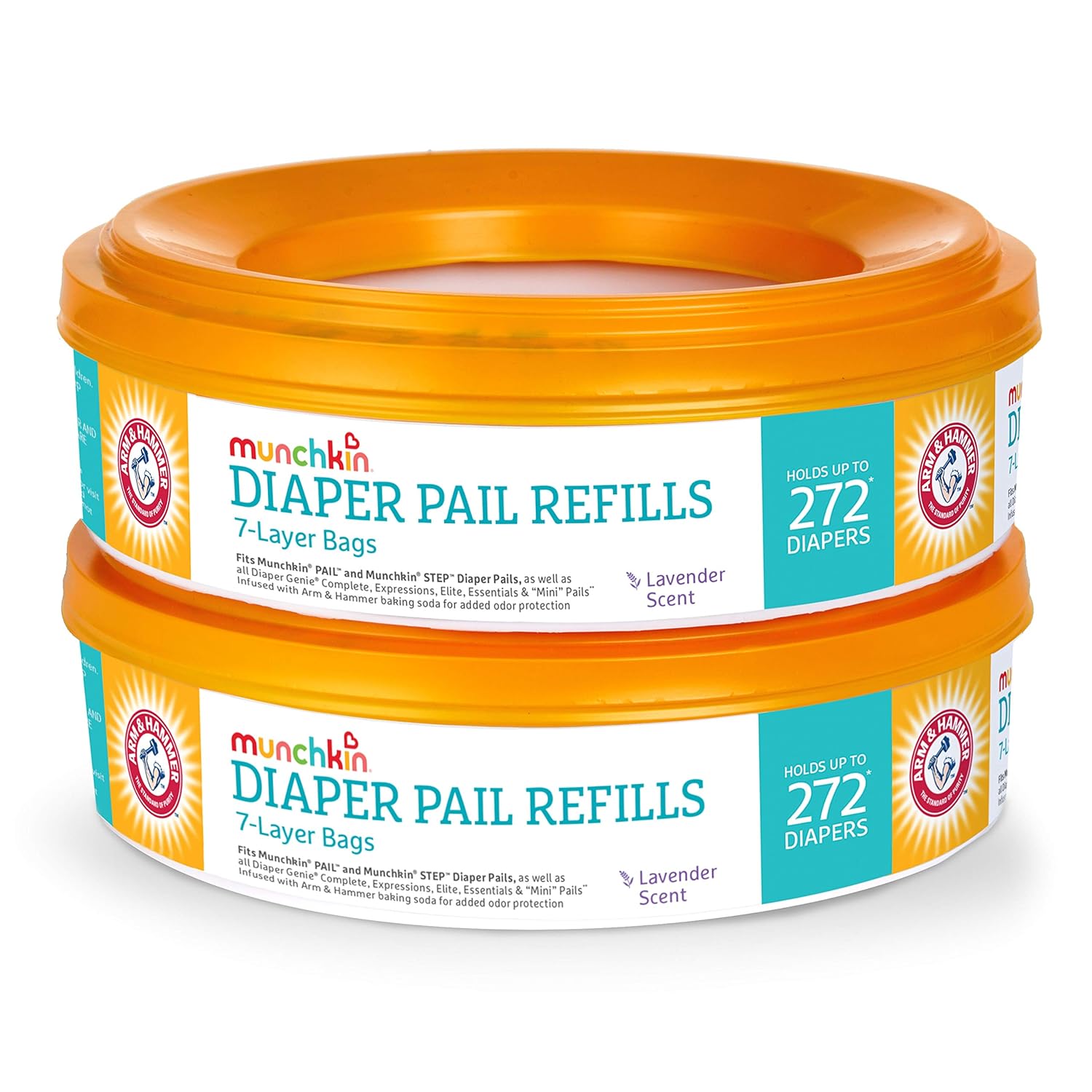Munchkin Cubo de pañales Step Powered by Arm & Hammer &  Arm & Hammer – Anillos de repuesto para cubos de pañales &  Arm and Hammer & Bolsas de
