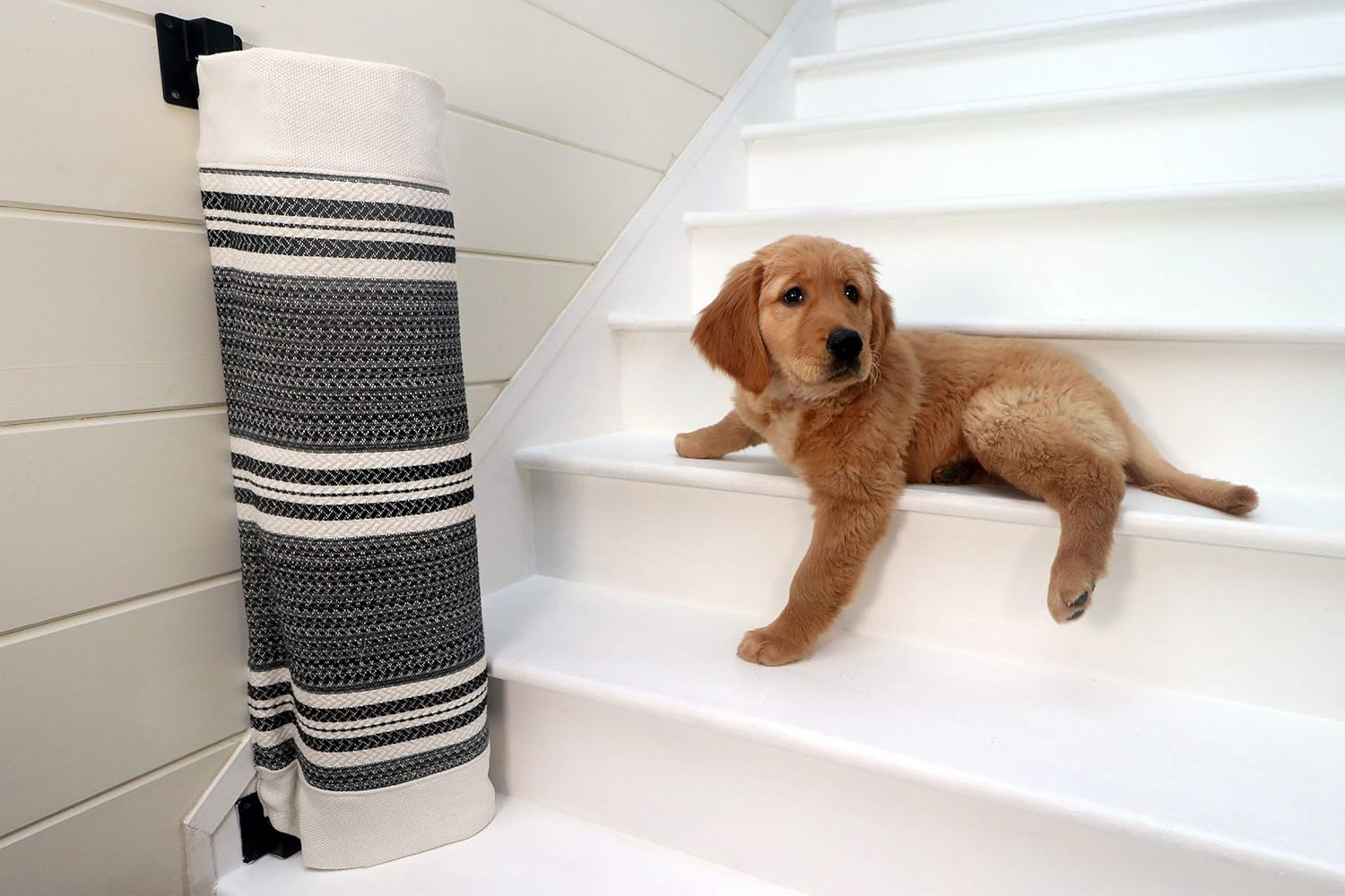 The Stair Barrier Baby and Pet Gate Barandilla a la pared Puerta de bebé – Puertas de seguridad para niños o perros – Puerta de bebé de tela para
