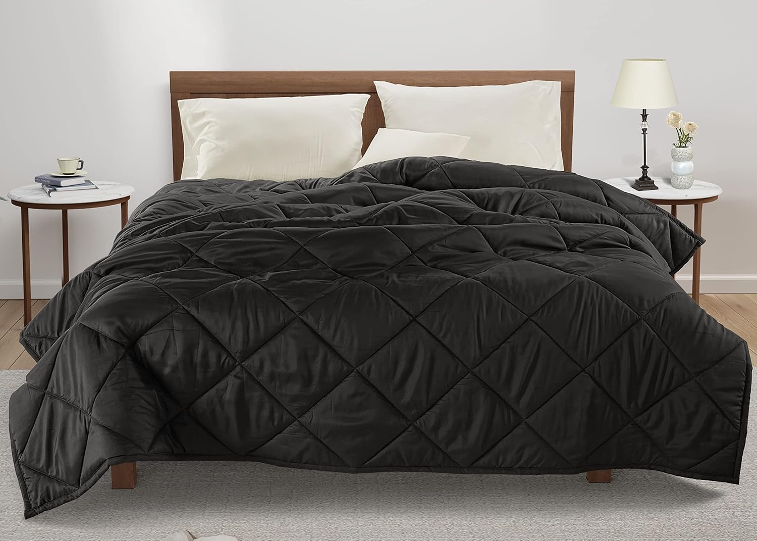 LANE LINEN Manta reversible ligera de tamaño individual para cama y sofá  Manta de microfibra alternativa al plumón para todas las estaciones, fina,