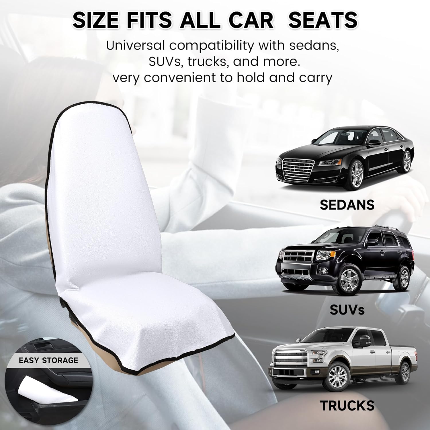 AOTOTON – Juego de 1 funda impermeable para asiento de automóvil, ajuste universal para la mayoría de camiones, SUV, fitness, atletas, mascotas,