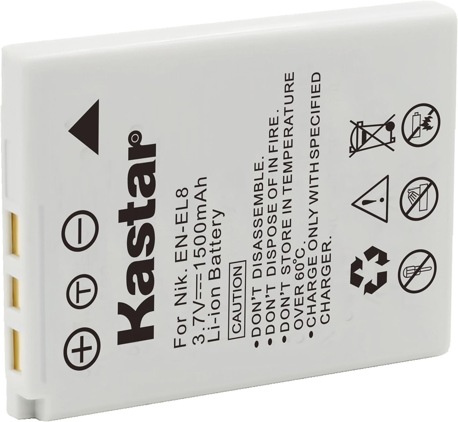 Kasatar EN-EL8 – Batería de repuesto para Nikon Coolpix P1 P2 Coolpix S1 S2 S3 S5 S6 S7 S7c S8 S9 Coolpix S50 S50c Coolpix S51 S51c S52 S52c
