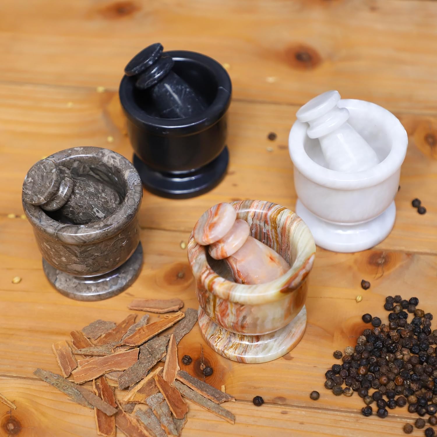 Exquisito juego de mortero y mortero de mármol tu último artículo esencial de cocina para moler especias, hacer guacamole, salsa, pesto y pastillas