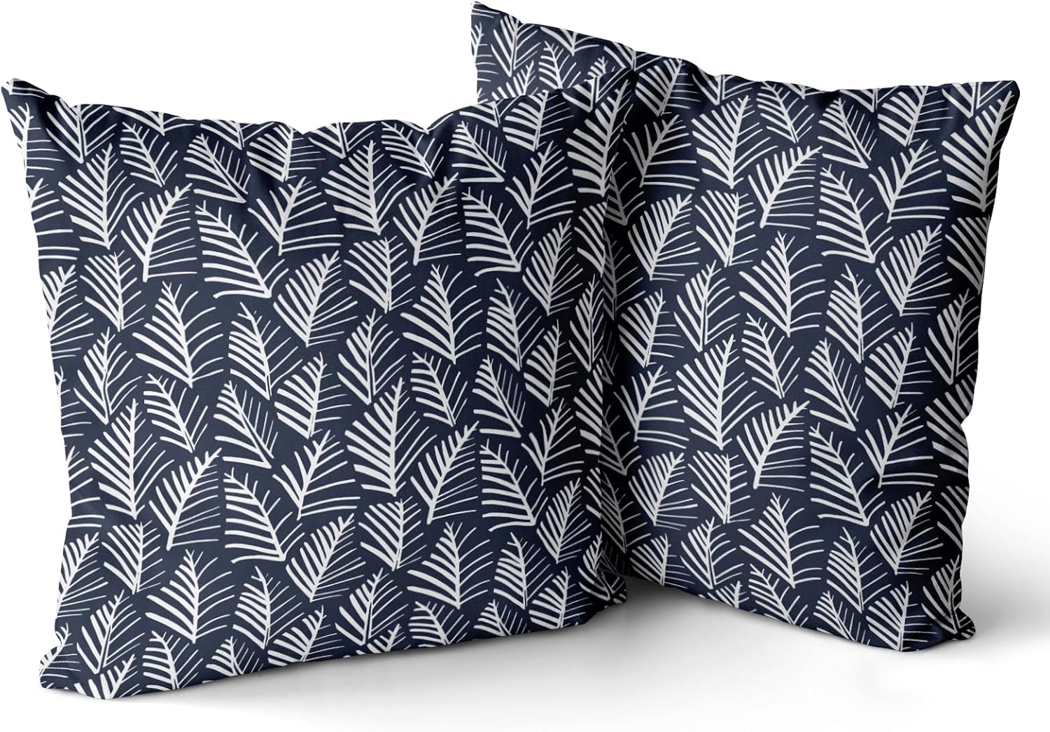 Juego de 2 fundas de almohada con diseño de hojas para sofá, cama, sala de estar, fundas de cojín con diseño de hojas, arte decorativo suave,