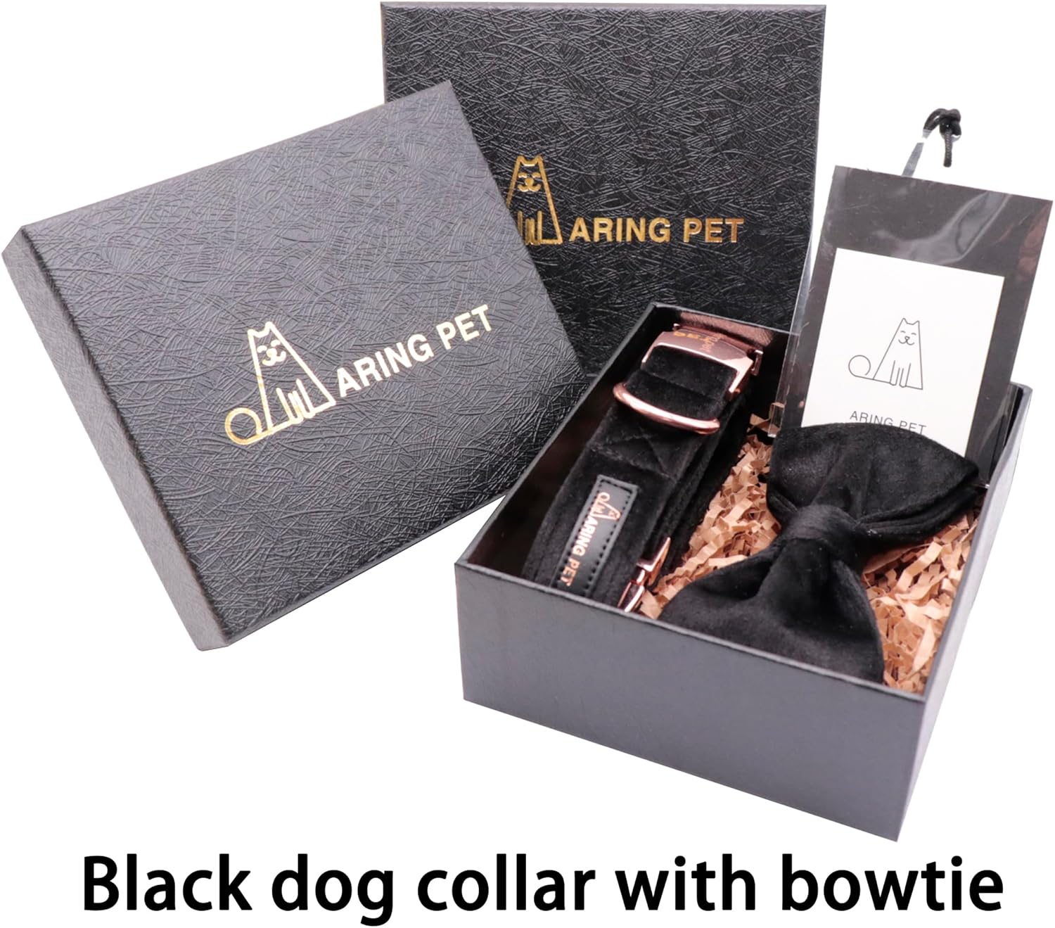 ARING PET Collar de perro con corbatín, collares de terciopelo para perros con corbata de moño extraíble, collar ajustable para perros hembras y