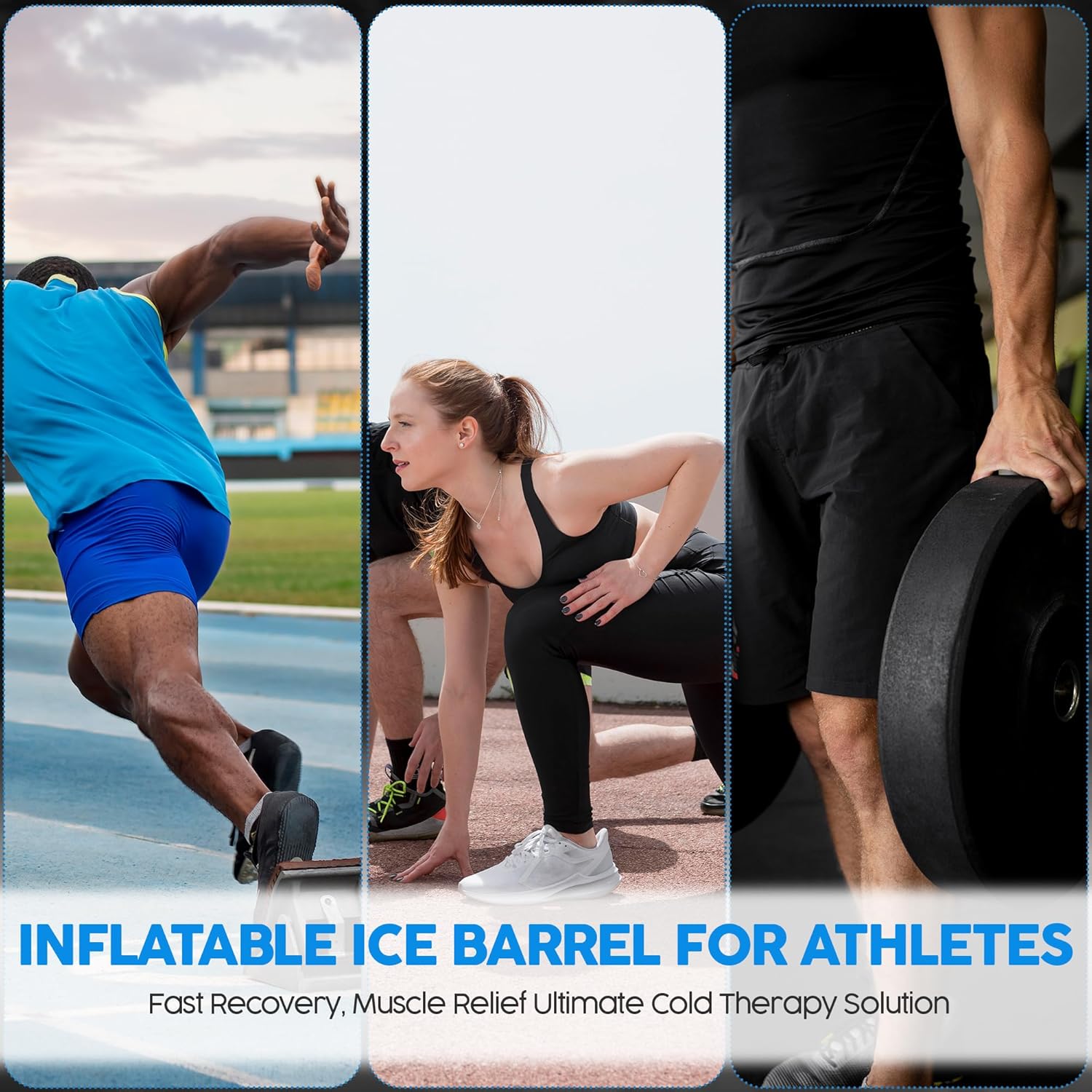 Polar Plunge – Bañera de hielo portátil para atletas, adultos y entusiastas del fitness, recuperación rápida, alivio muscular, barril de hielo