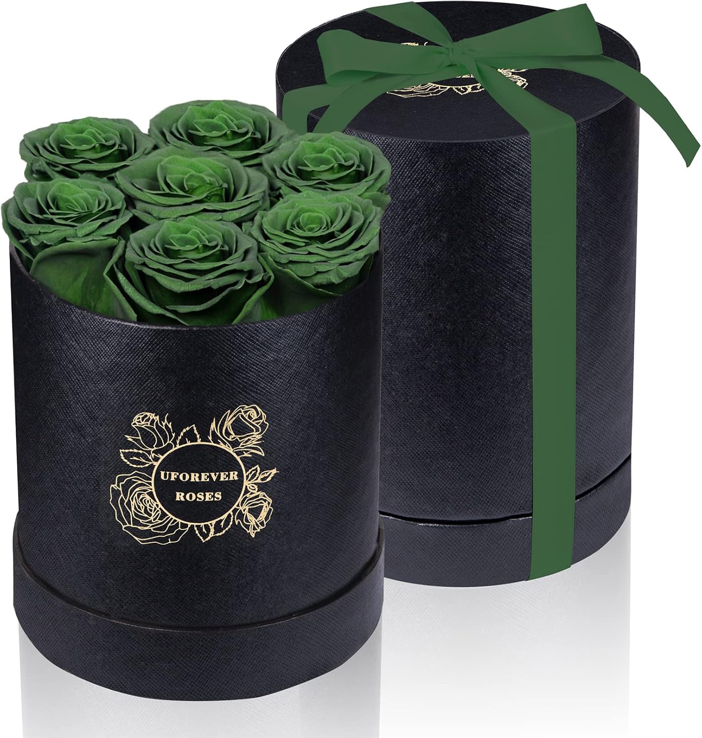 7 rosas preservadas en una caja, regalo para el Día de la Madre, Día de San Valentín, rosas reales que duran un año y más, Navidad, cumpleaños