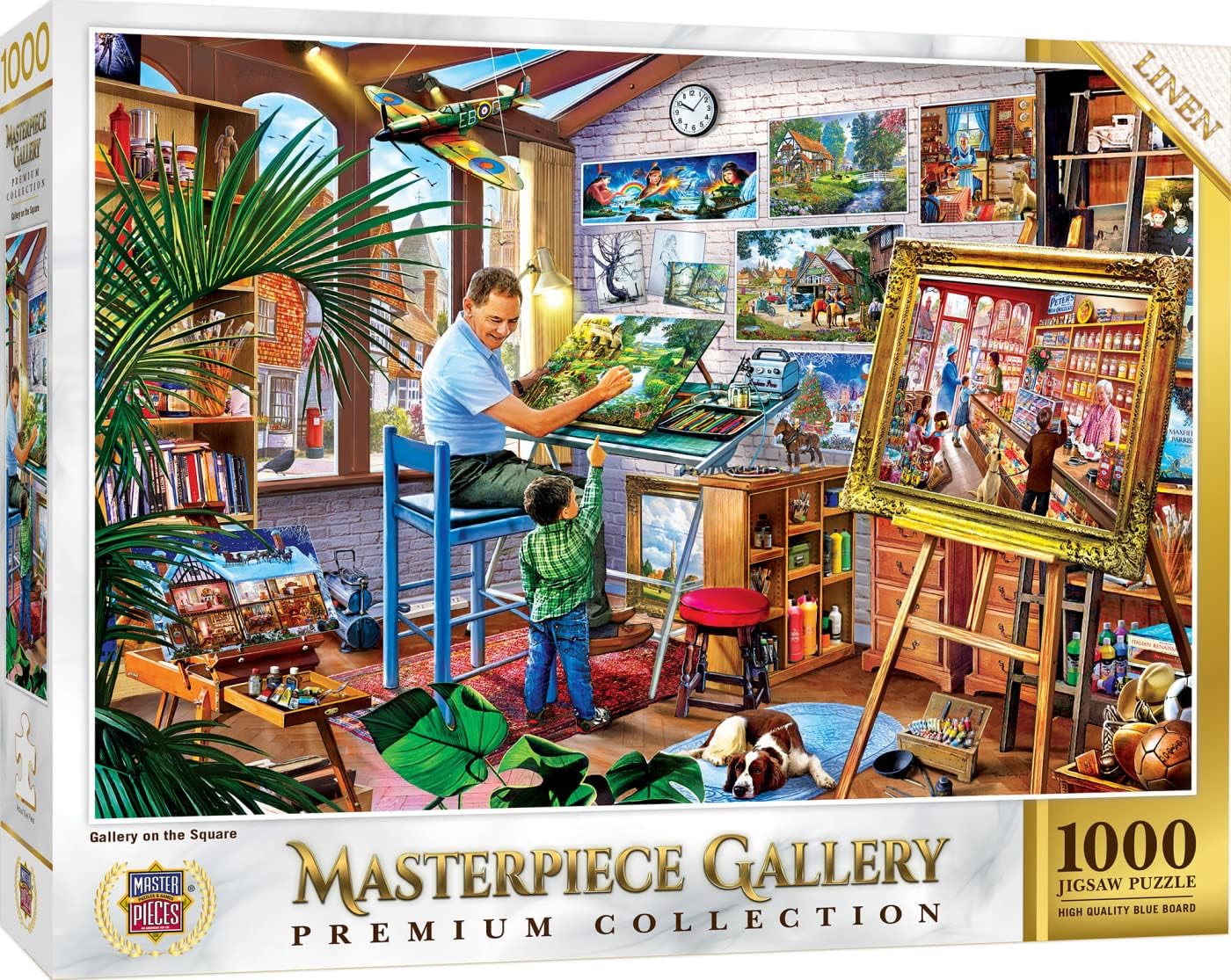 MasterPieces Rompecabezas de 1000 piezas para adultos, familia o niños, galería en el cuadrado, 26.75 x 19.25 pulgadas