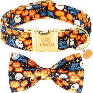 Collar de perro con calabaza de Happy Halloween, duradero, ajustable y elegante, disponible en tamaño pequeño, mediano y grande S Collar de perro con calabaza de Happy Halloween, duradero, ajustable y elegante, disponible en tamaño pequeño, mediano y grande S