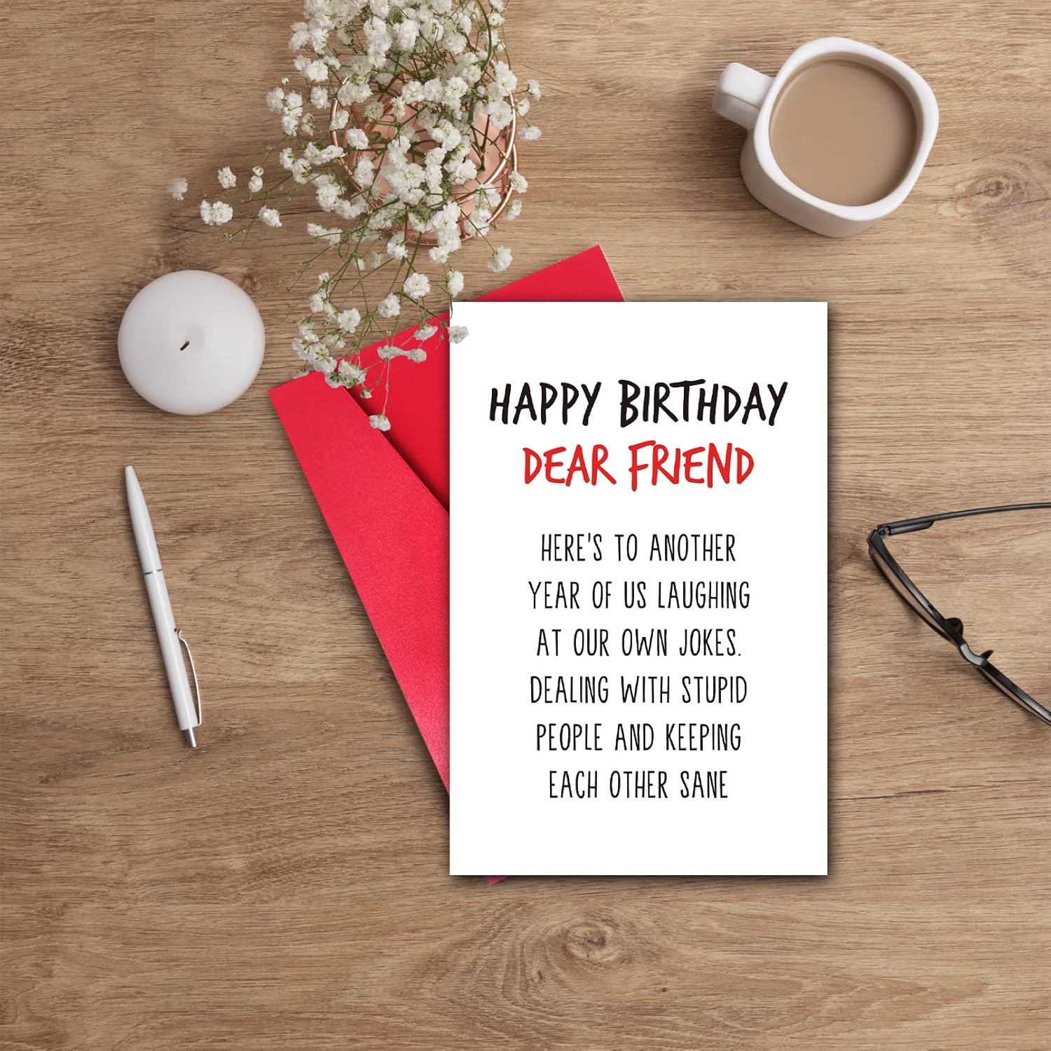 GYYsweetus Tarjeta de feliz cumpleaños para mejor amigo, tarjeta de cumpleaños para compañero de trabajo, divertido regalo de cumpleaños para
