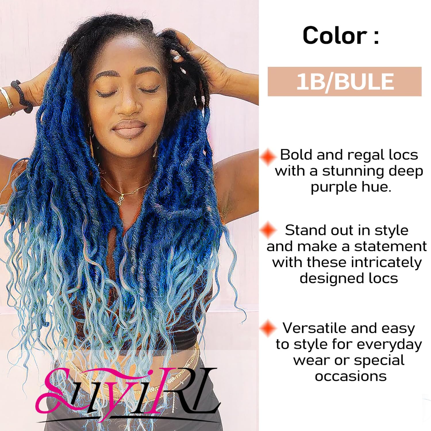 Rastas de pelo sintético de ganchillo para mujeres negras, rastas suaves de 24 pulgadas, cabello rizado con extremos rizados, estilo bohemio,