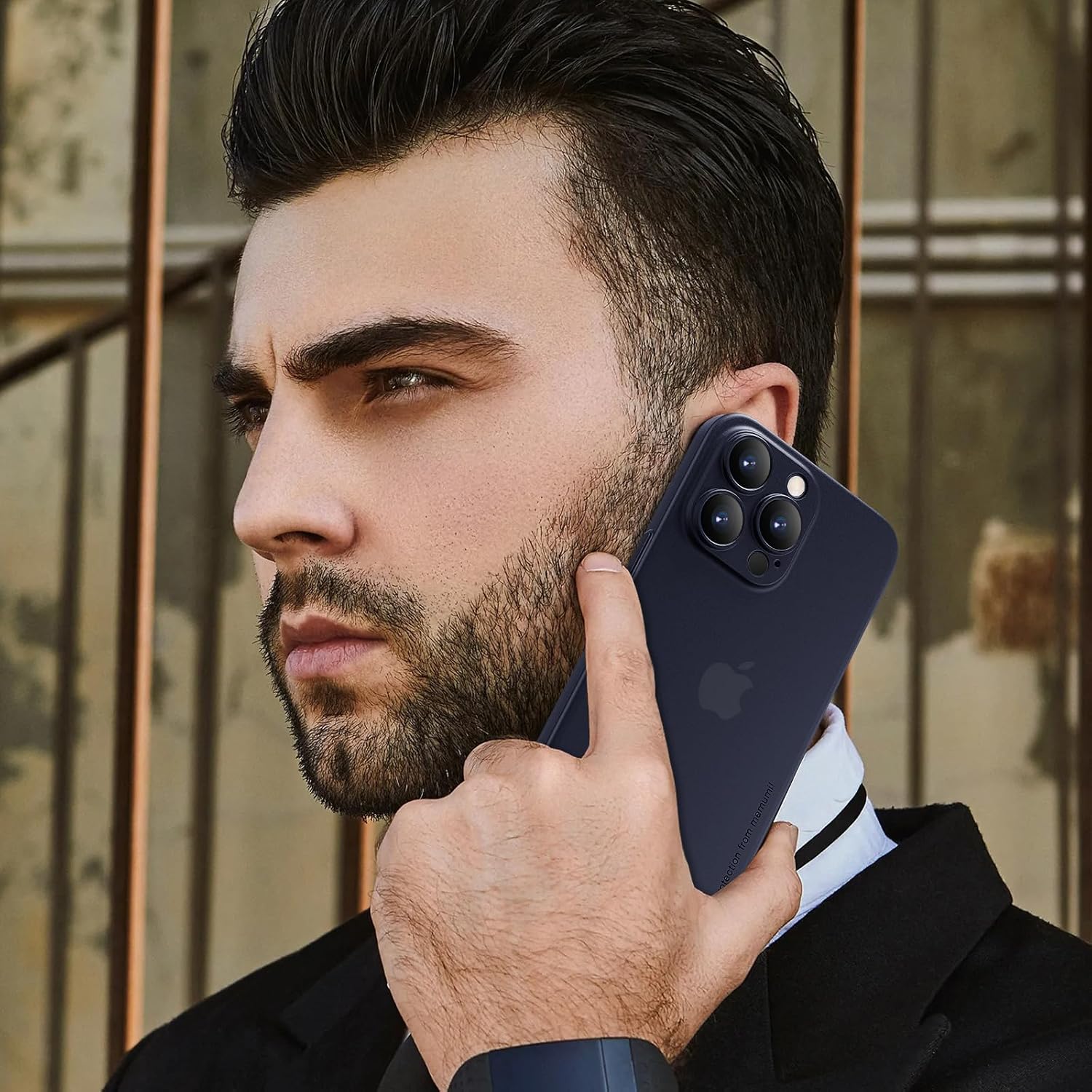 memumi Funda delgada para iPhone 15 Pro de 0.012 in, ligera, cubierta de lente de cámara, protección completa PP acabado mate, cubierta trasera