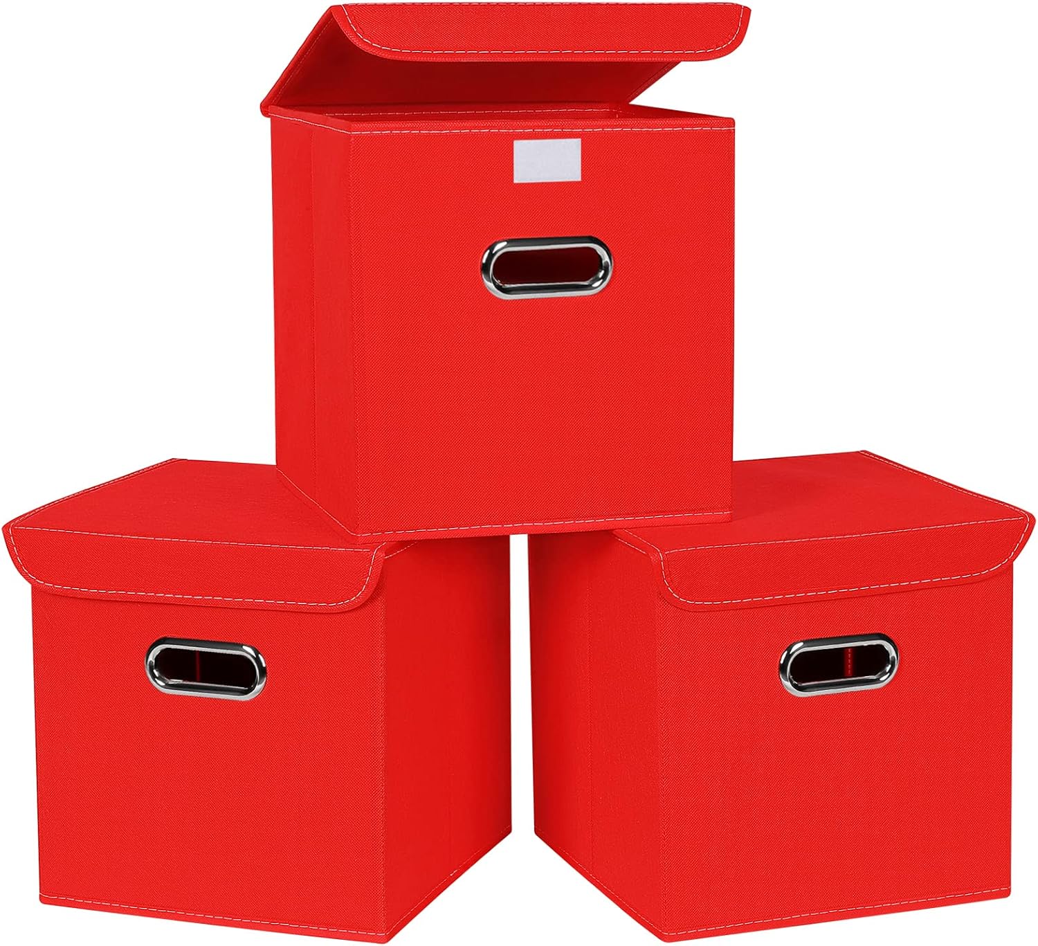 Cubos de almacenamiento plegables con tapa, caja de almacenamiento de tela con asa, para el hogar, dormitorio, oficina, armario, ropa, juguetes,