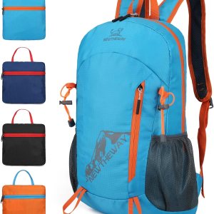 Mochila de senderismo ligera de 20L plegable pequeña mochila de viaje mochila de camping plegable para mujeres y hombres, Azul-cielo, Mochilas de Mochila de senderismo ligera de 20L plegable pequeña mochila de viaje mochila de camping plegable para mujeres y hombres, Azul-cielo, Mochilas de