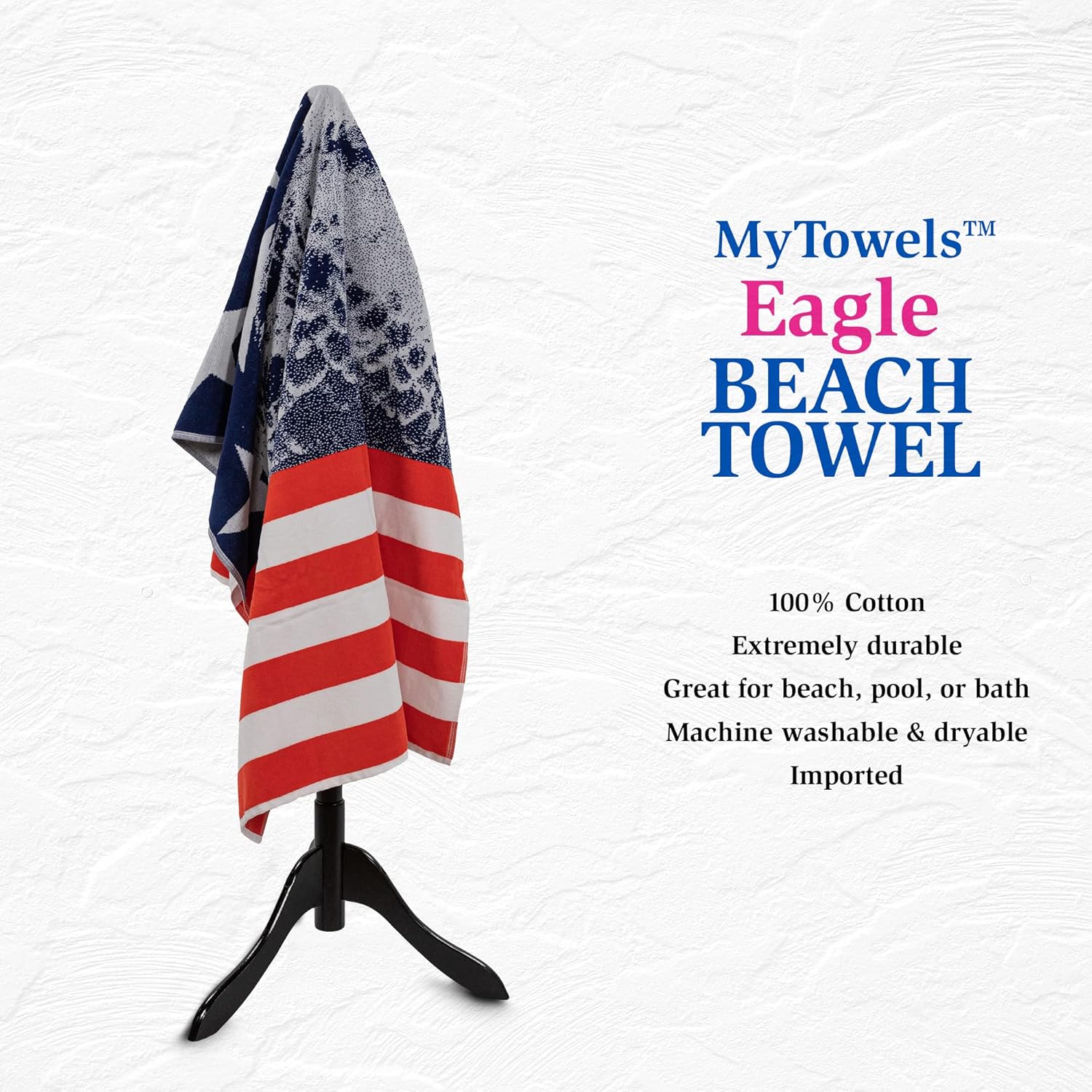 MyPillow Toalla de playa de 36 x 70 pulgadas Águila